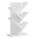Repisa de escritorio para libros, blanca