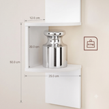 Estante esquinero de pared, 5 niveles