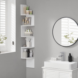 Estante esquinero de pared, 5 niveles