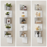 Estante esquinero de pared, 5 niveles