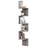 Estante esquinero de pared, 5 niveles