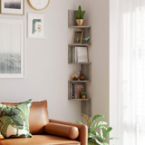 Estante esquinero de pared, 5 niveles
