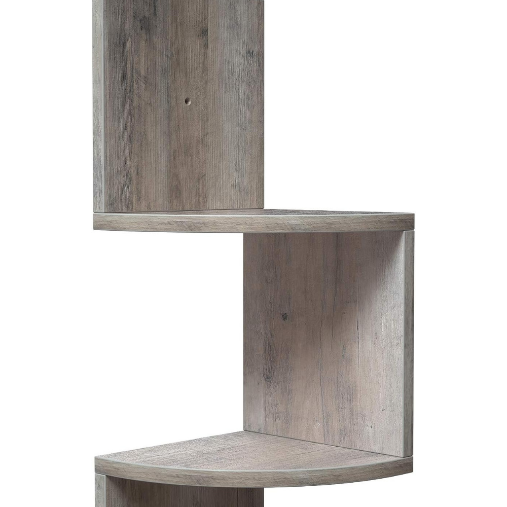 Estante esquinero de pared, 5 niveles