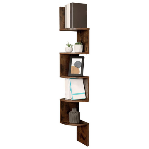 Estante esquinero de pared, 5 niveles