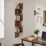 Estante esquinero de pared, 5 niveles