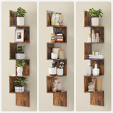 Estante esquinero de pared, 5 niveles