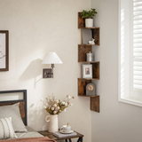 Estante esquinero de pared, 5 niveles
