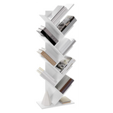 Librero decorativo tipo árbol, blanco