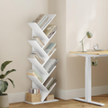 Librero vertical decorativo blanco