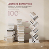 Librero vertical decorativo blanco
