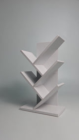 Repisa de escritorio para libros, blanca