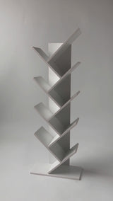 Librero vertical decorativo blanco